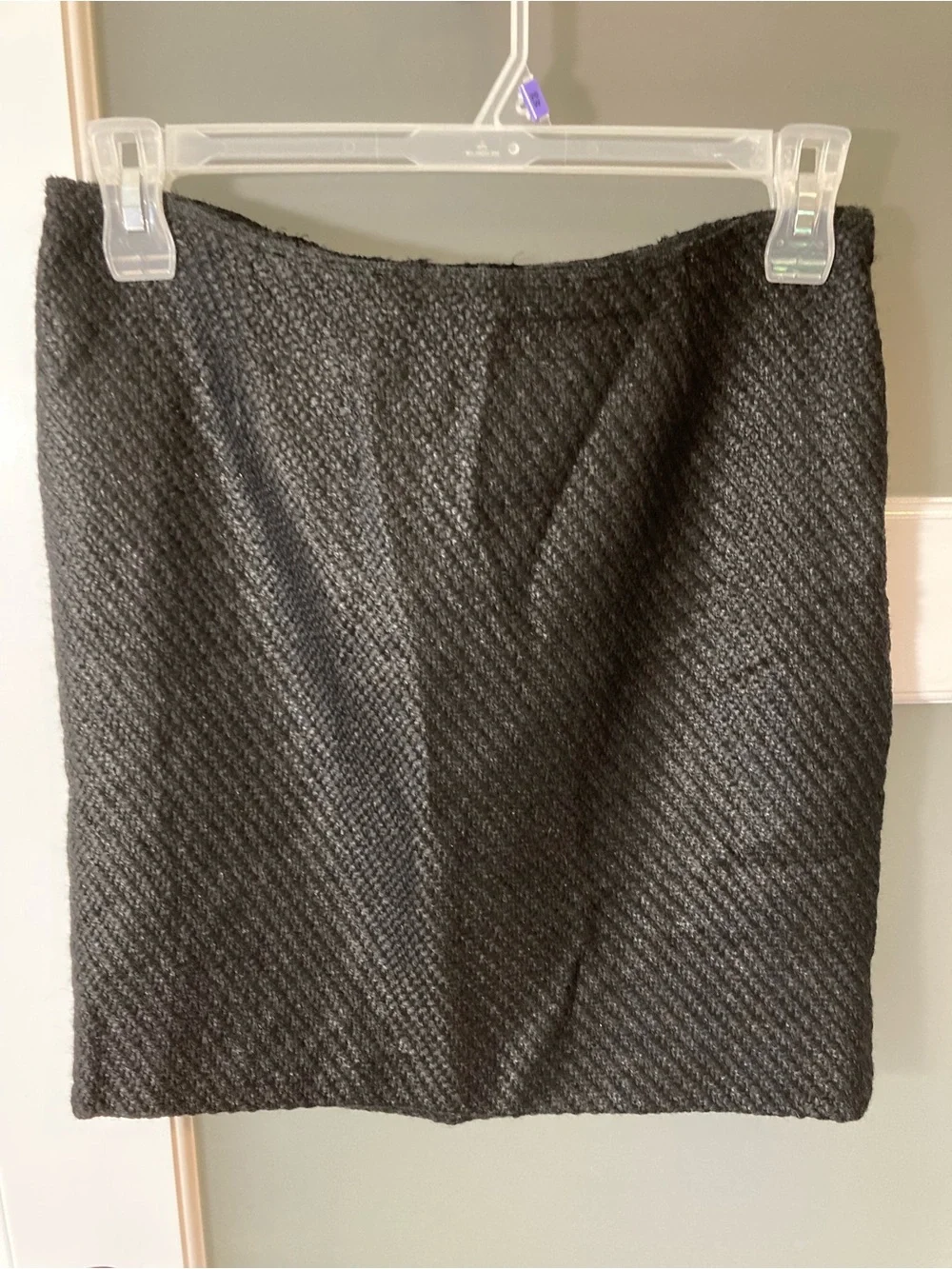 Prada Black Wool  Blend A-Line‎ Knee-Length Skirt - 44 - US 10